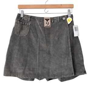 NWT Vintage Y2K Womens Mini Skirt Skort Corduroy Deadstock‎ Olive Green 9 Gorp